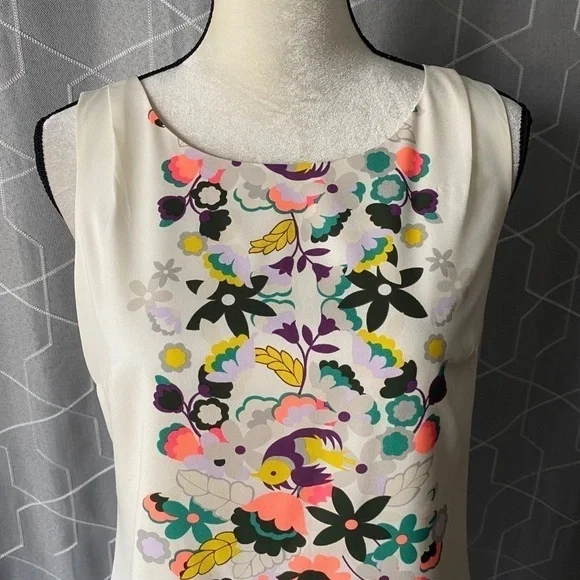 COPY - MERONA-FLORAL FRONT SHEATH  DRESS-SIZE SMALL - Picture 4 of 11